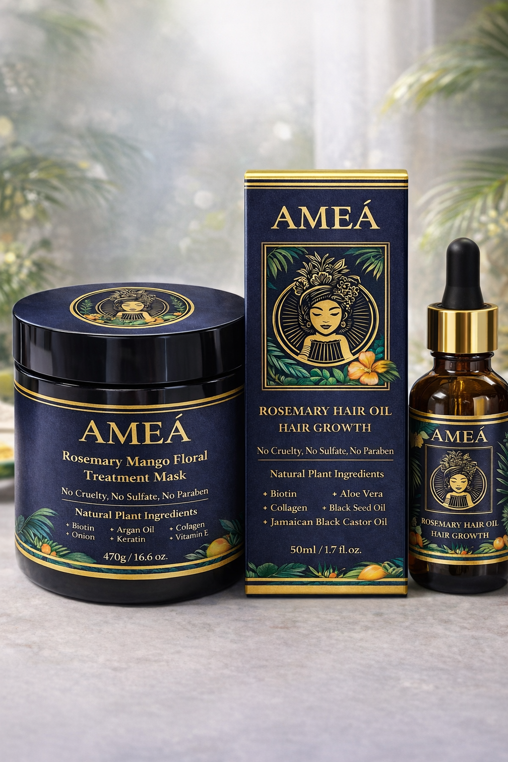 AMEÁ Hair Growth Oil & Intensive Mask Treatment Duo